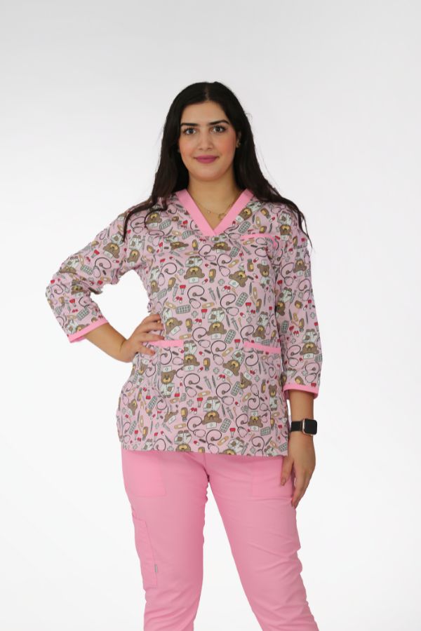 Pyjama Imprime Ours - Rose